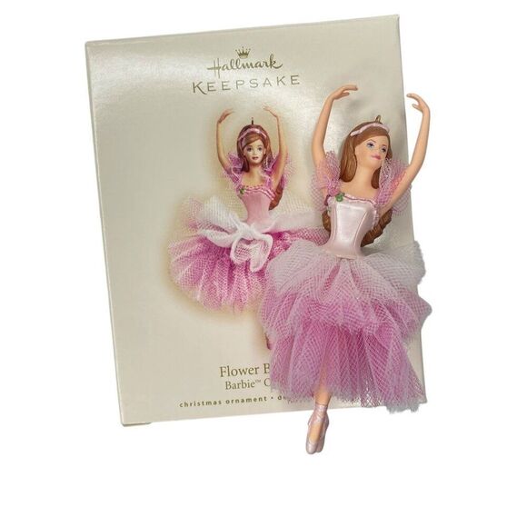 Flower Ballerina Barbie Hallmark Ornament - Picture 1 of 4